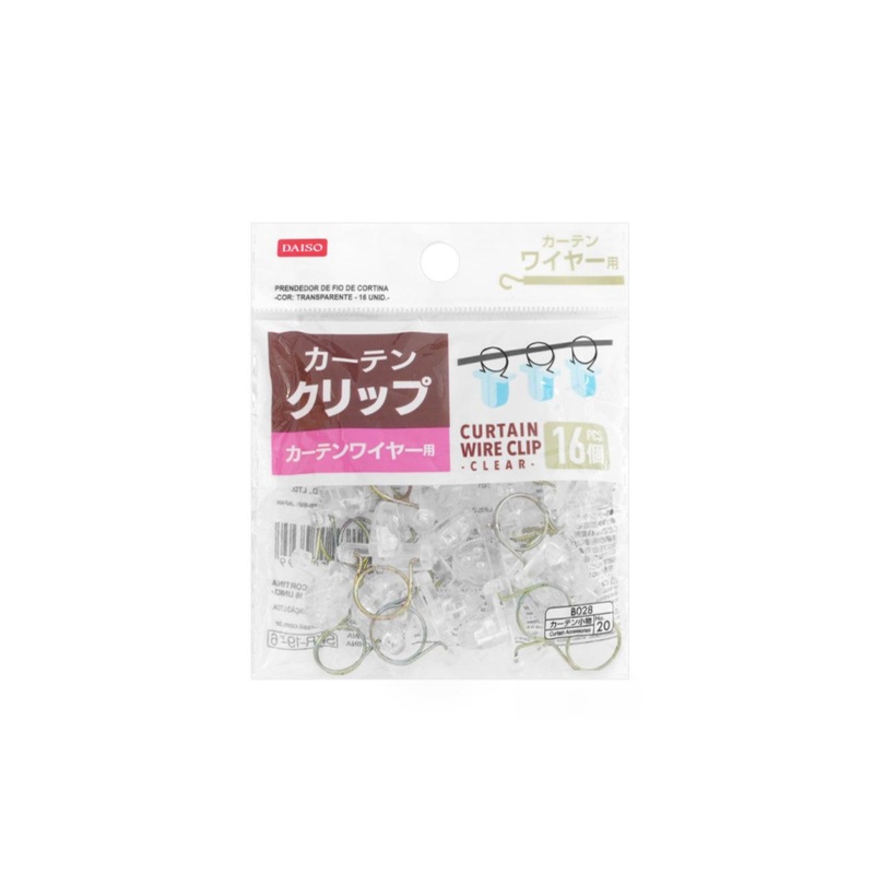 Curtain Wire Clip Clear