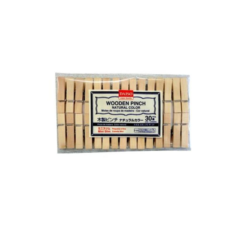 Wooden Pinch Natural Color Mini Slim