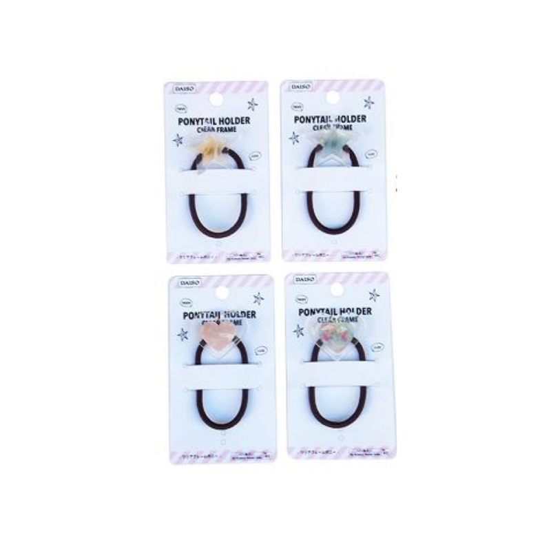 Clear Frame Ponytail Holder