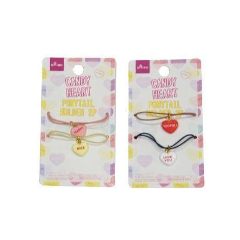 Hair Ponytail Holder Candy Heart