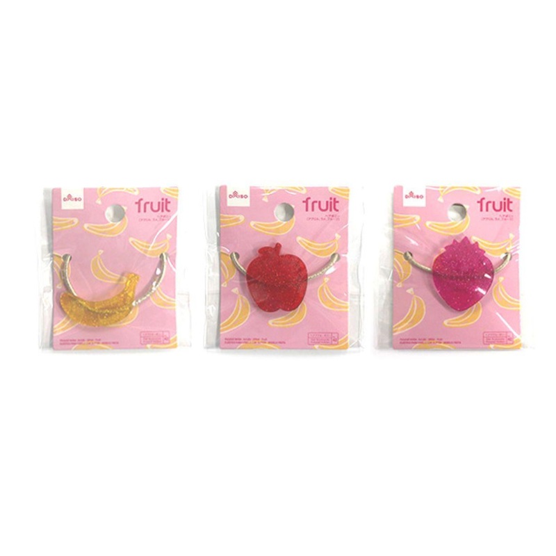Ponytail Holder Acrylic Glitter Fruit