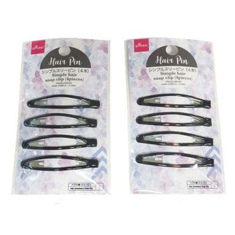 Simple Hair Snap Clip (4Pieces)