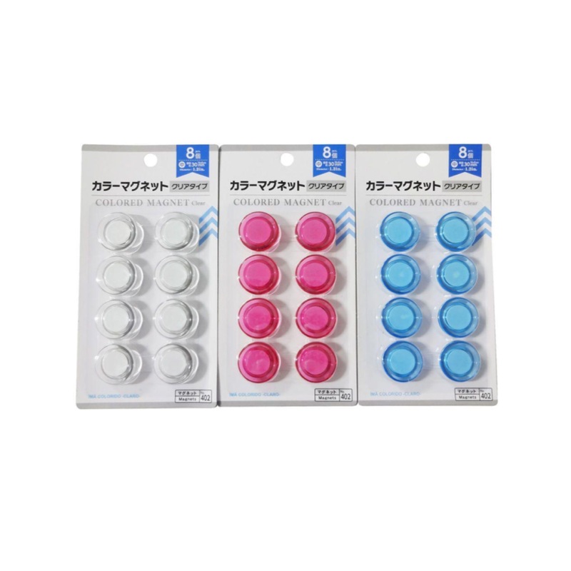 Colored Magnet Clear Medium 30mm