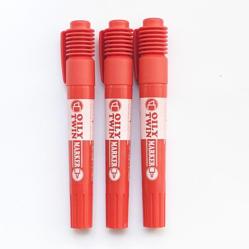 Oily Twin Marker Red Ink 3Pcs