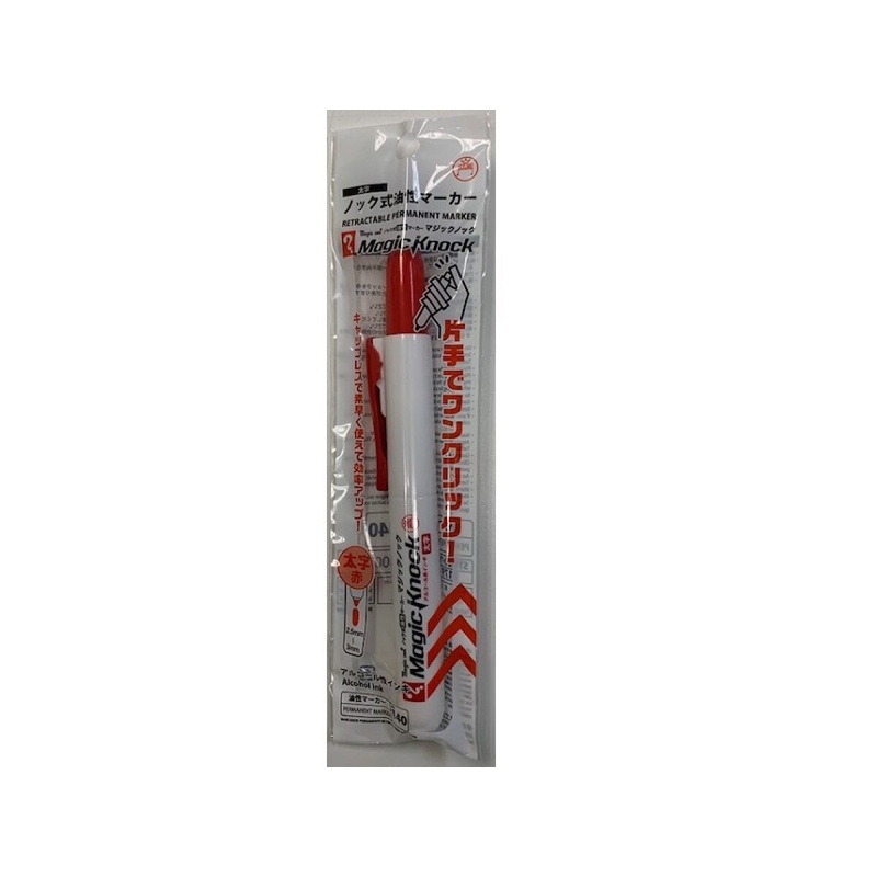 Retractable Permanent Marker Jumbo Red