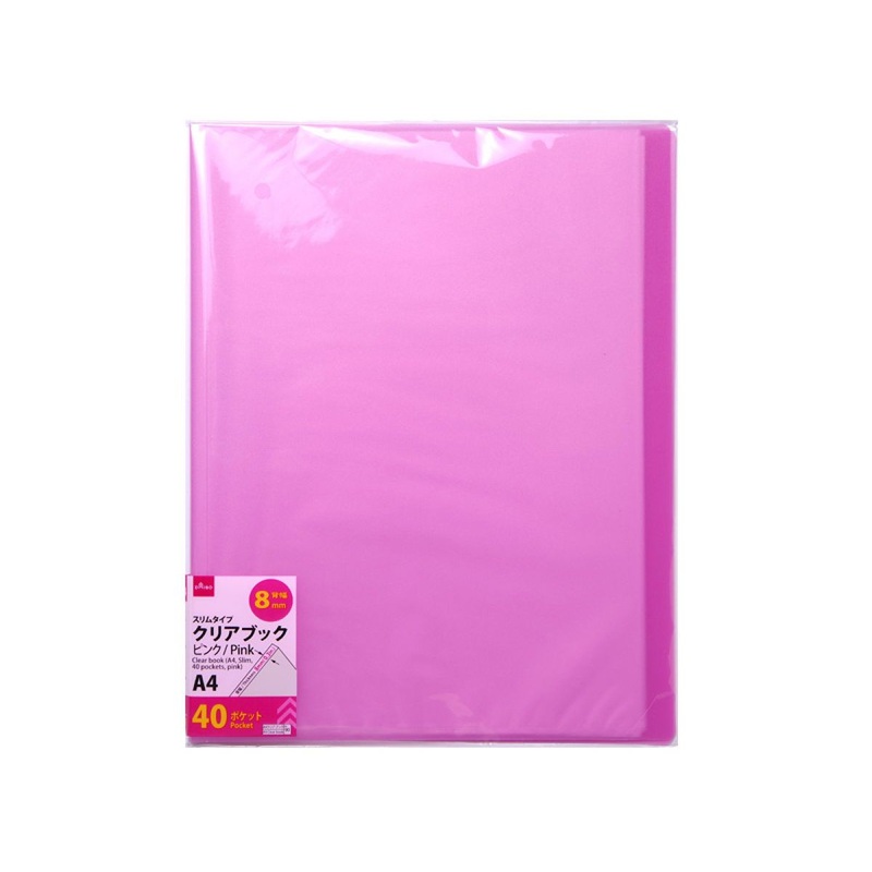 Clear Book A4 Thin Type Pink