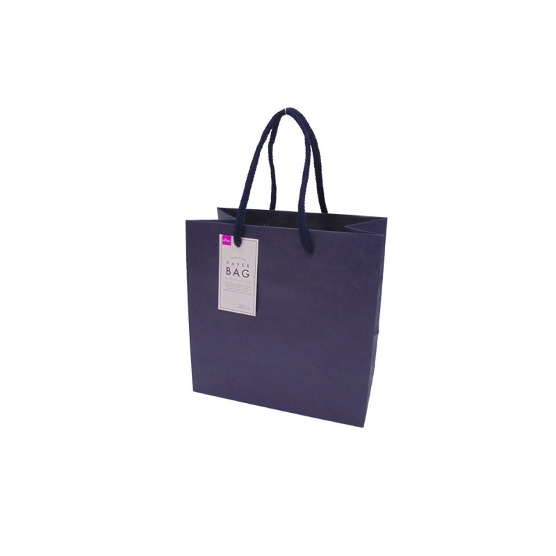Craft Paper Bag Blue 19.5cm x 19.5cm x 11cm
