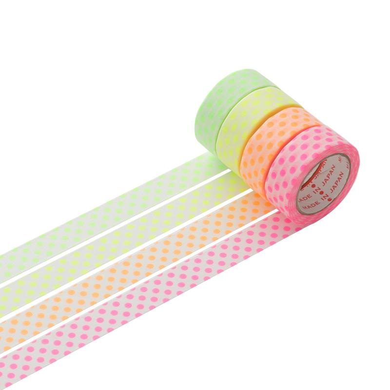 Masking Tape -Fluorescent Color - Dots-