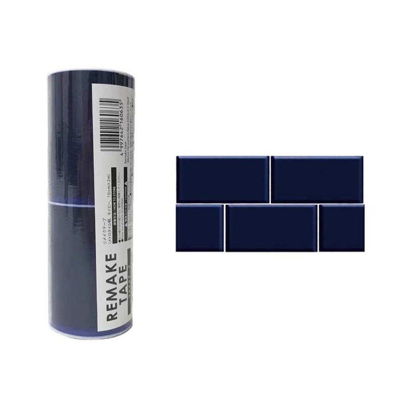 Remake Tape Metro Tile Pattern Navy 3.93In X 2.18Yd