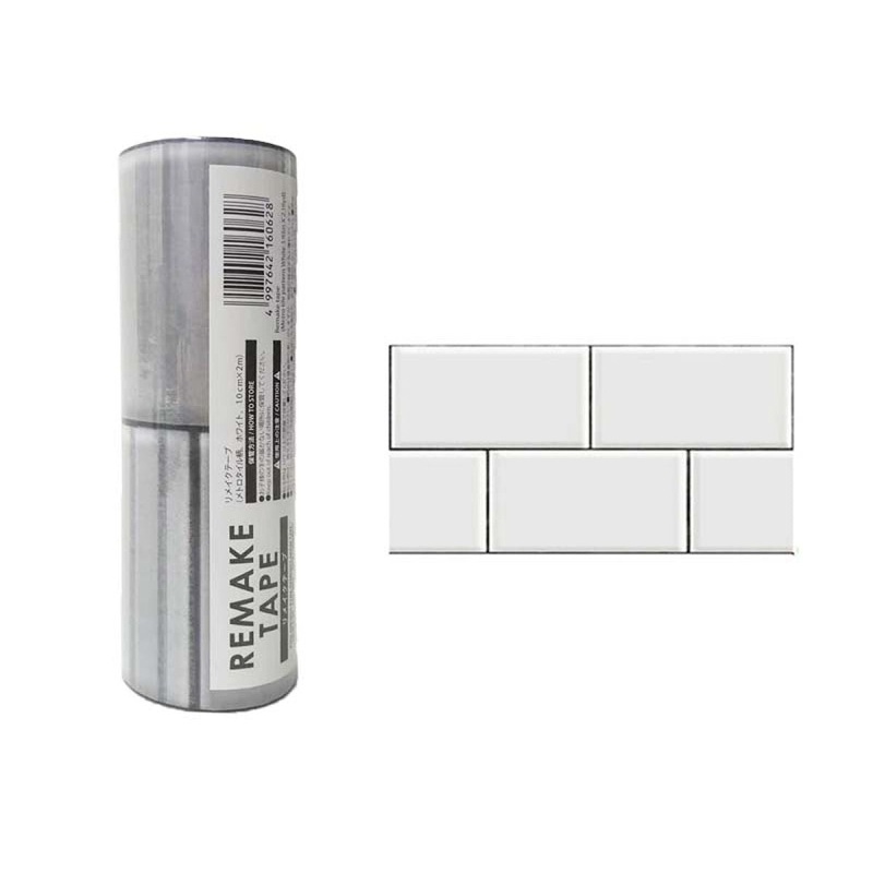 Remake Tape Metro Tile Pattern White 3.93In X 2.18Yd