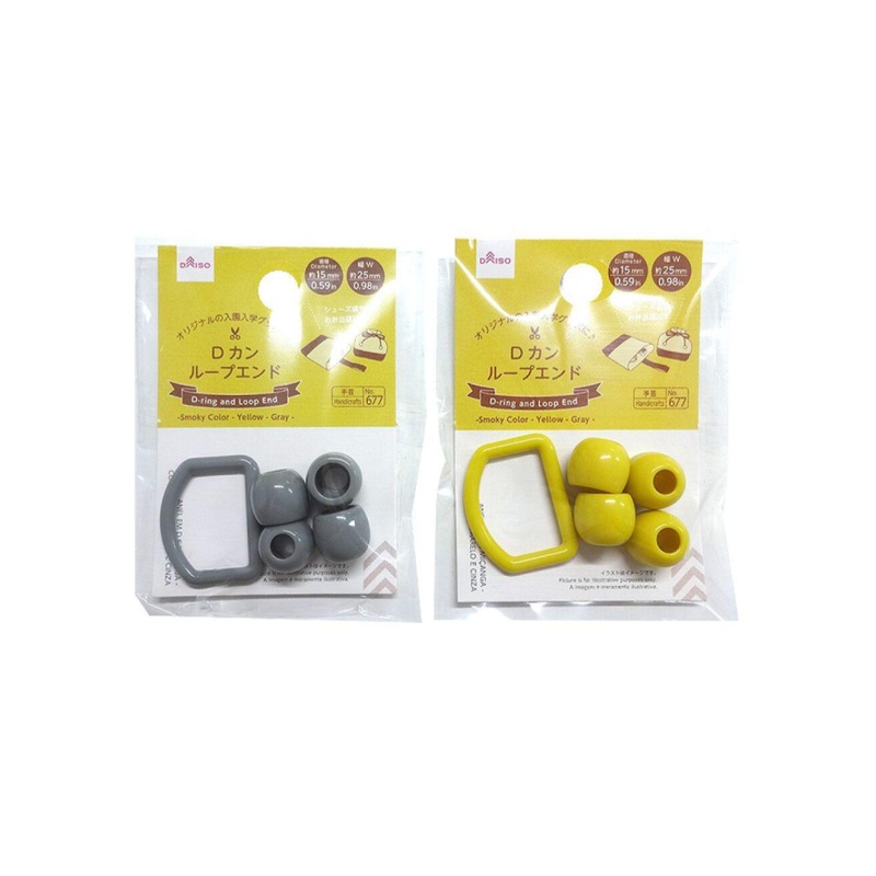 D Ring and Loop End Smoky Color Yellow/Grey