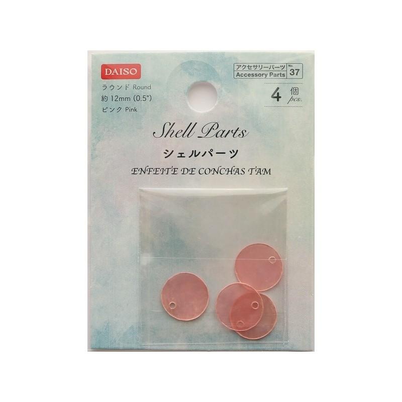 Shell Parts Round Pink