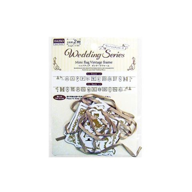 Wedding Mini Flag Vintage Frame