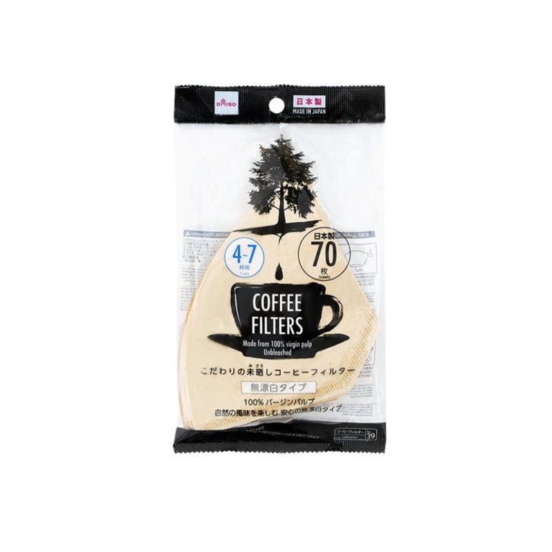 Coffee Filters 4 to 7 Cups Unbleached