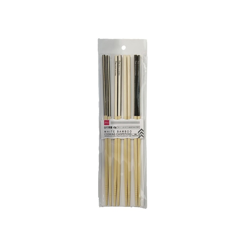 White Bamboo Chopstick Monotone Stripes