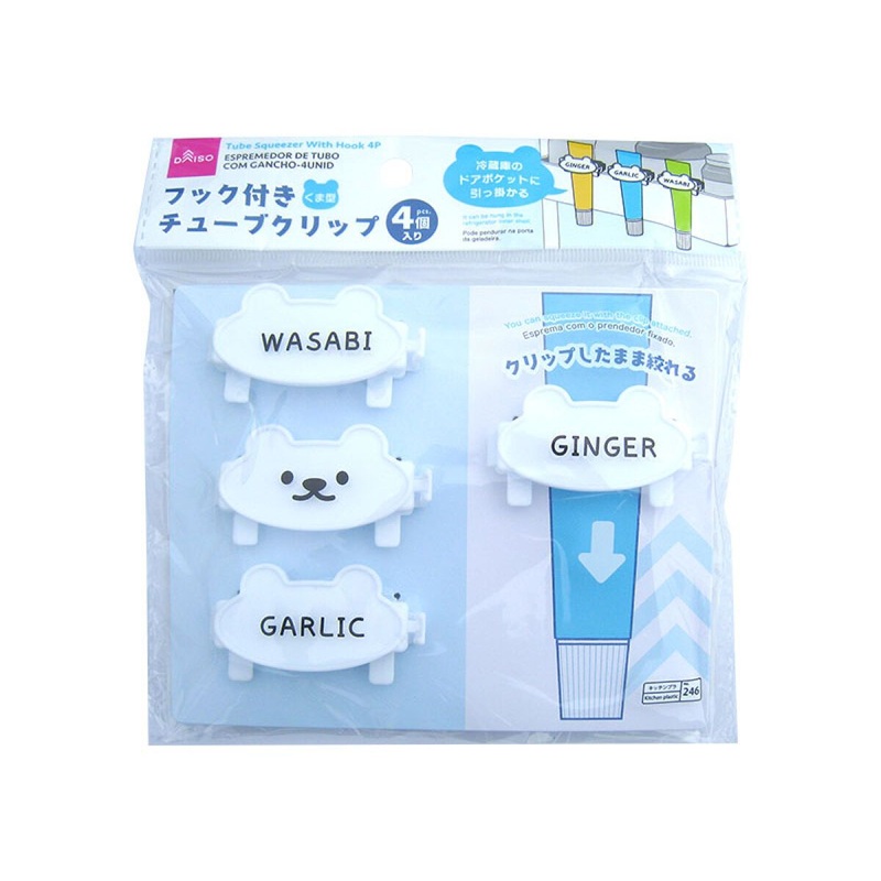 Bear Design Clip to Hold Tube with Hook