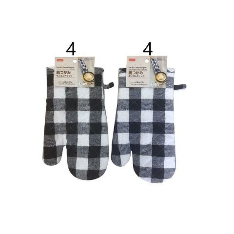 Oven Mitt -Checkered Gingham - 30Cm X 17Cm - 11.8I