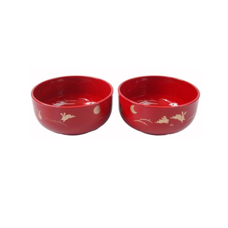 Rabbit China Bowl Red
