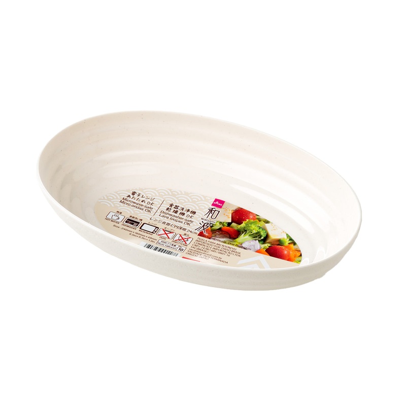 Wanami Dish for Microwave Oval Plate 24cm