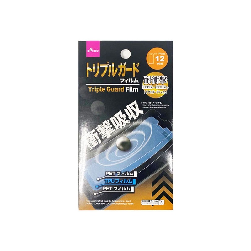 Shock Absorbing Triple Guard Film for Smartphone 12Mini