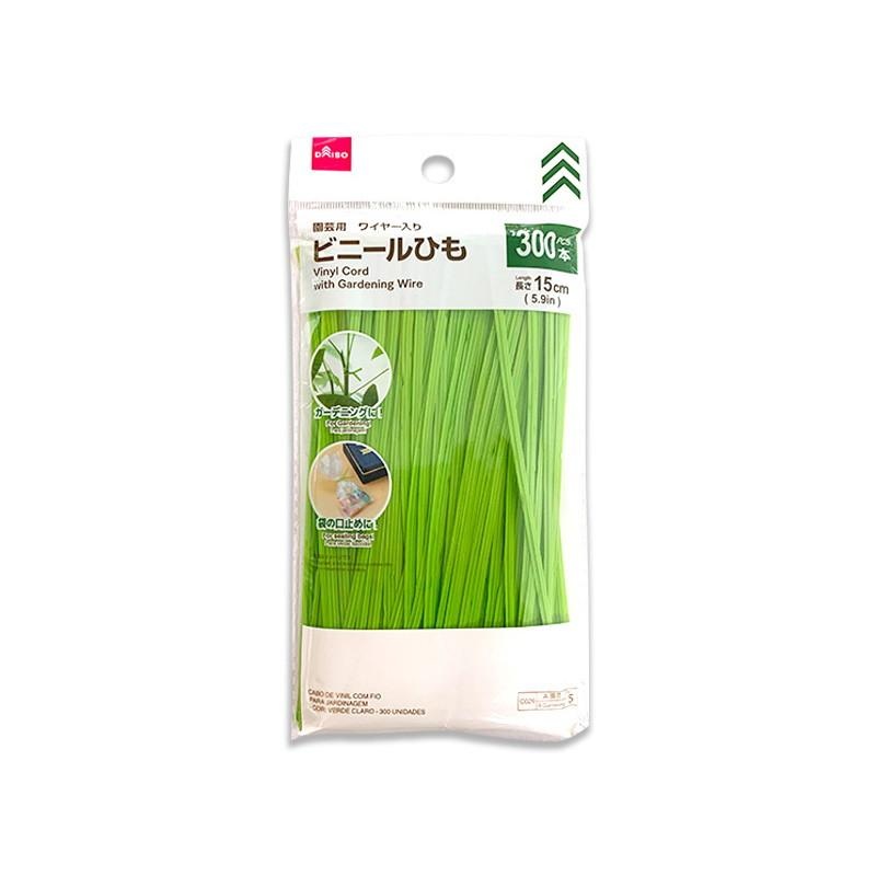 Gardening Vinyl Covered Wire Strings Approx.5.9In. 300Pcs Light Green