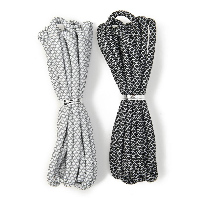 Reflective Shoestring -120Cm - 47.2In - White - Black-