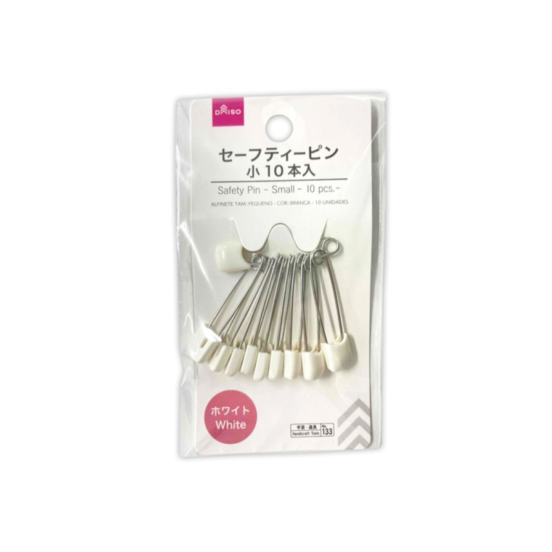 Safety Pin Small White