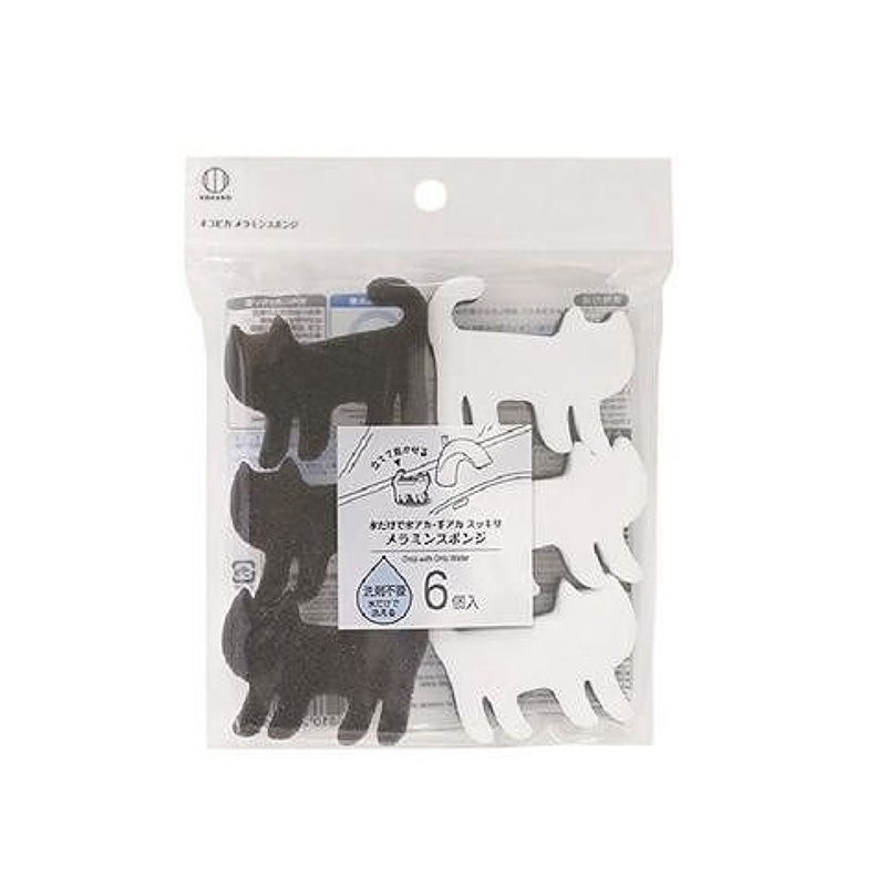 Kitty-Shaped Melamine Sponge 6 Pieces