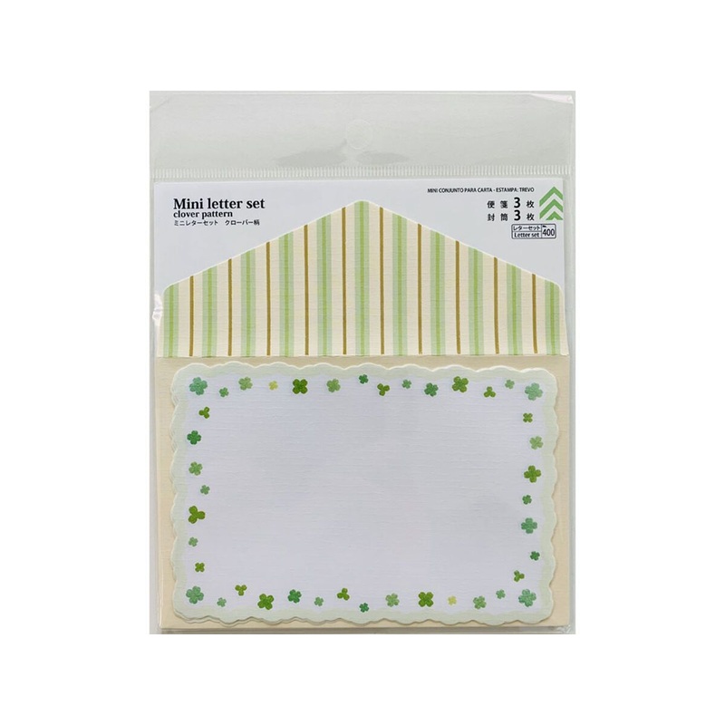 Small Letter Writing Set Clover Pattern
