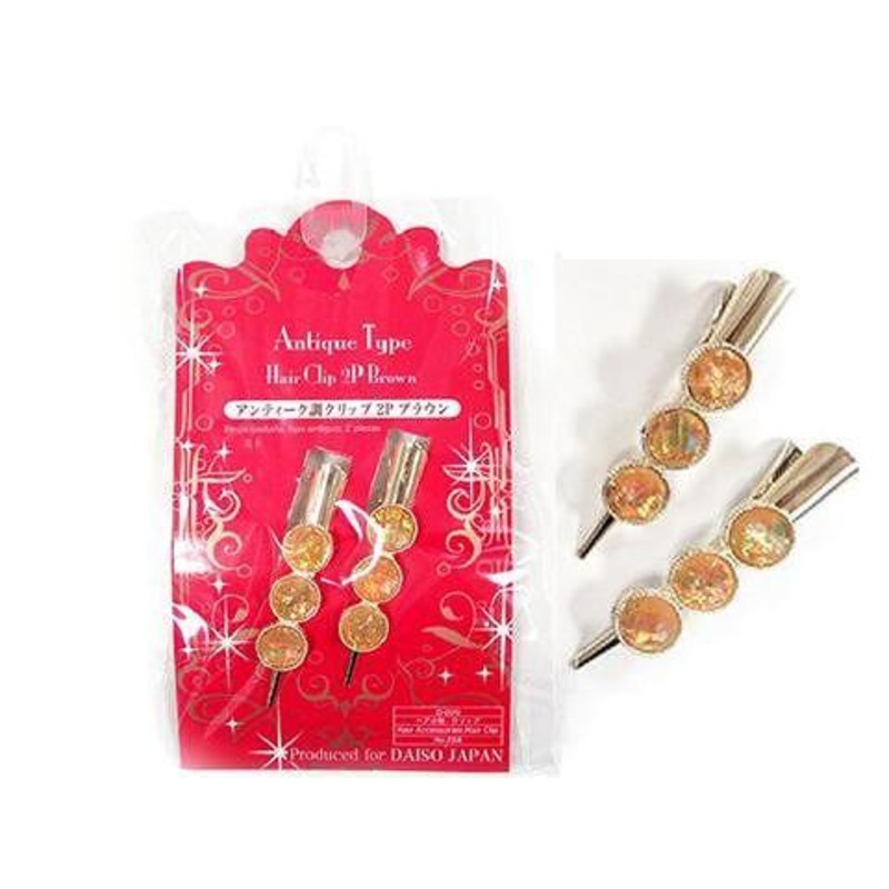 Antique Type Hair Clip Brown