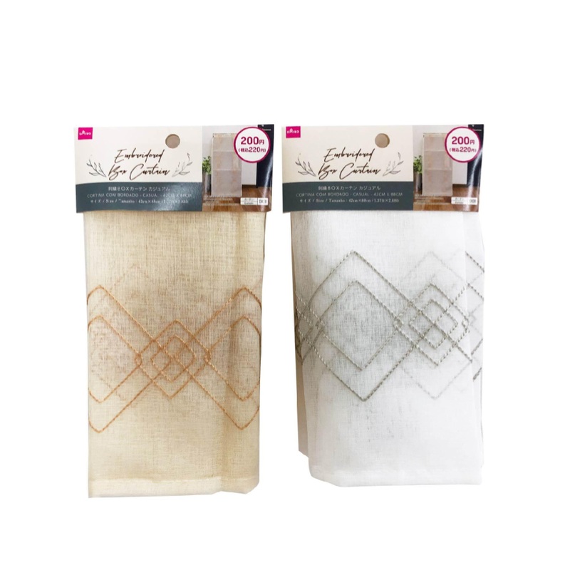 Embroidered Box Curtain Casual 42cm x 88cm