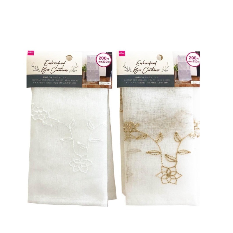 Embroidered Box Curtain Leaf 42cm x 88cm