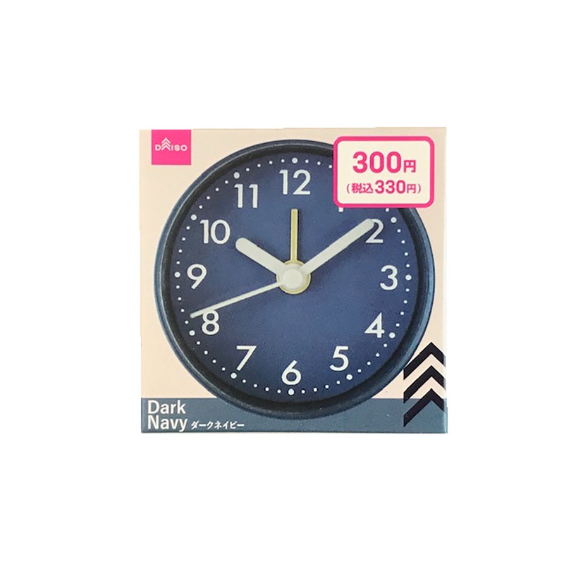 Mini Clock Round Dark Navy