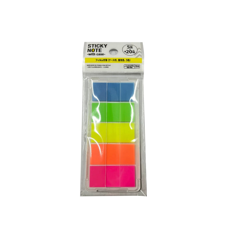 Sticky Note with Case Fluorescent Color