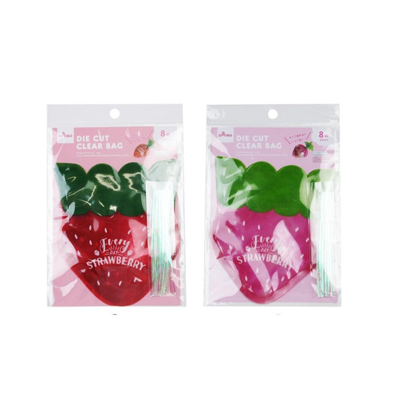 Die Cut Clear Bags Strawberry