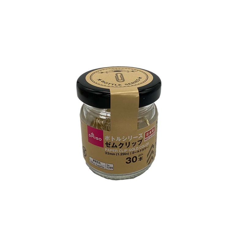 Bottle Series Paper Clip Gold Color 33mm