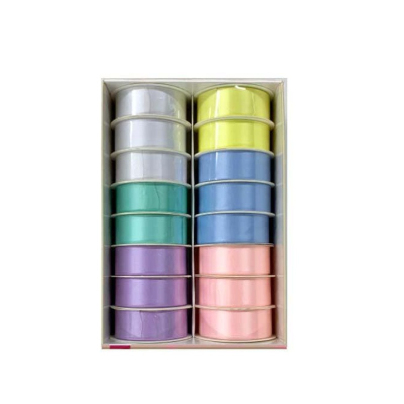 Double Sided Satin Ribbon Pastel Color 2cm x 3cm