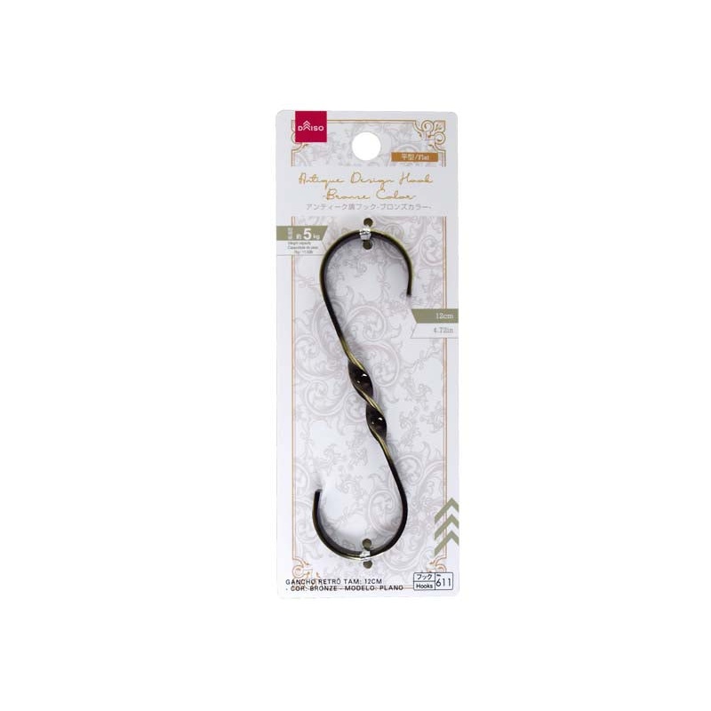 Flat Hook Antique Hook Bronze 12cm