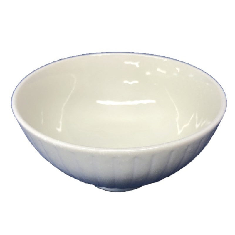 Round rice bowl water repellent line white 10.5x10.5x5.2cm