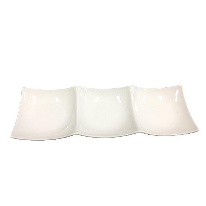 Newborn 3Partition Square Plate - 30Cm - 11.8In -