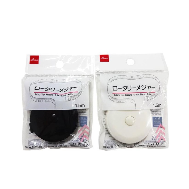 Rotary Tape Measure 1.5m  Black/White