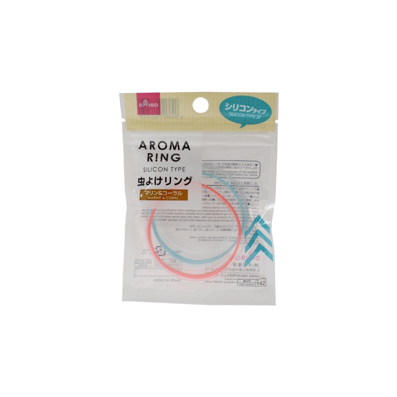 Insect repelling ring silicon type 2pc  marine x coral