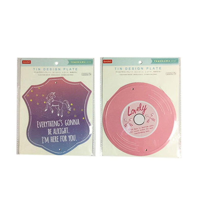 Tin Design Plate Unicorn Record