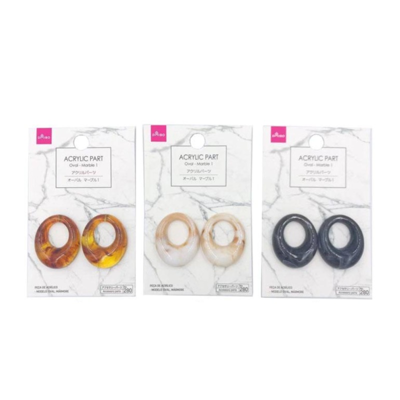 Acrylic Parts Oval Marble 1
