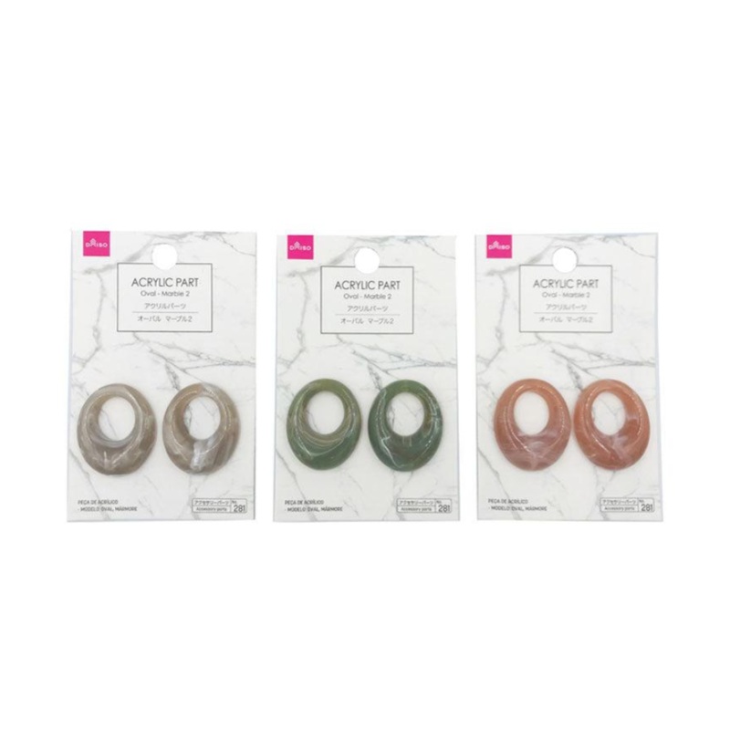 Acrylic Parts Oval Marble 2