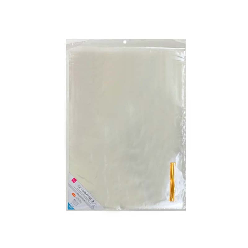 Clear Plastic Bag with Bottom Gusset 48cm x 35cm x 10cm