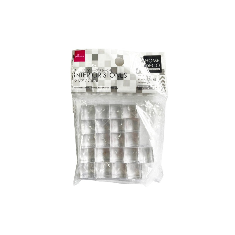 Interior Cube Stone -B - Transparent - 65G - 2.29Oz-