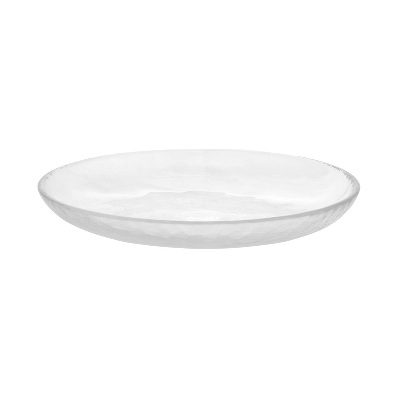 Snow Pattern Glass Plate Clear 280ml