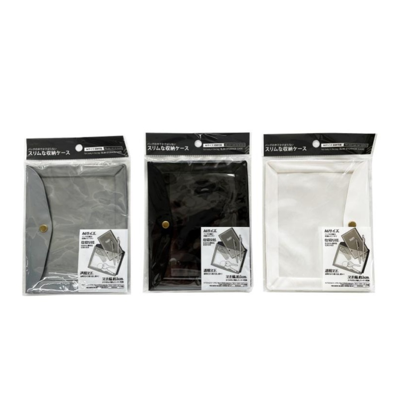 Storage Case with PVC Window A6 Partitioned