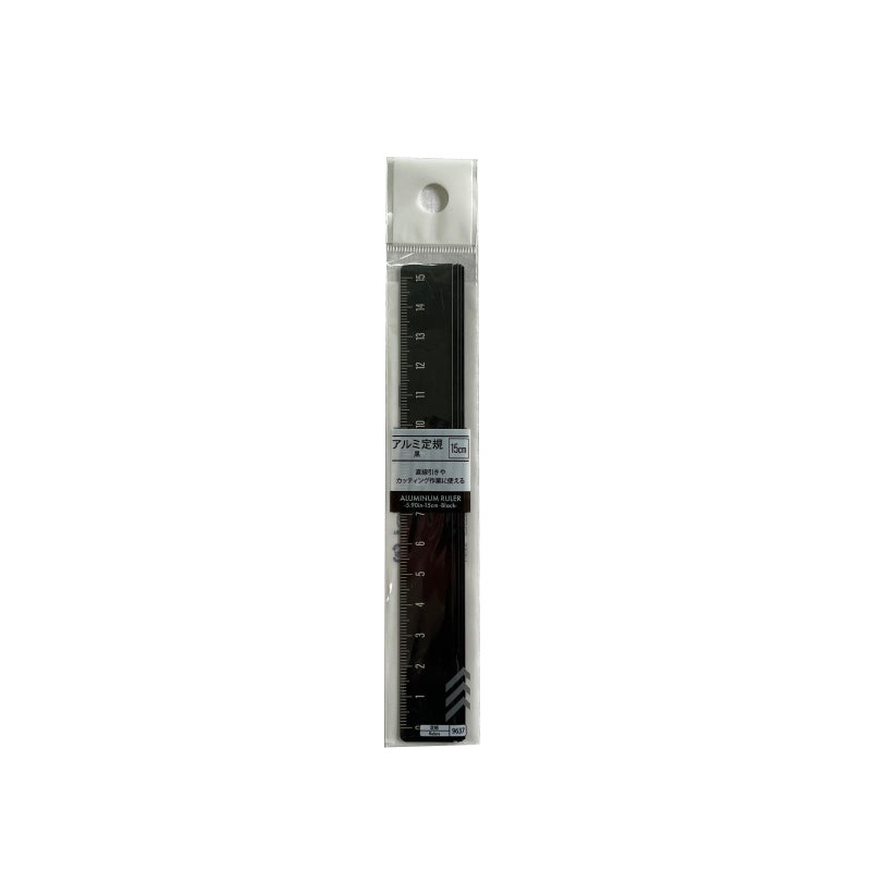 Aluminum Ruler 15cm Black